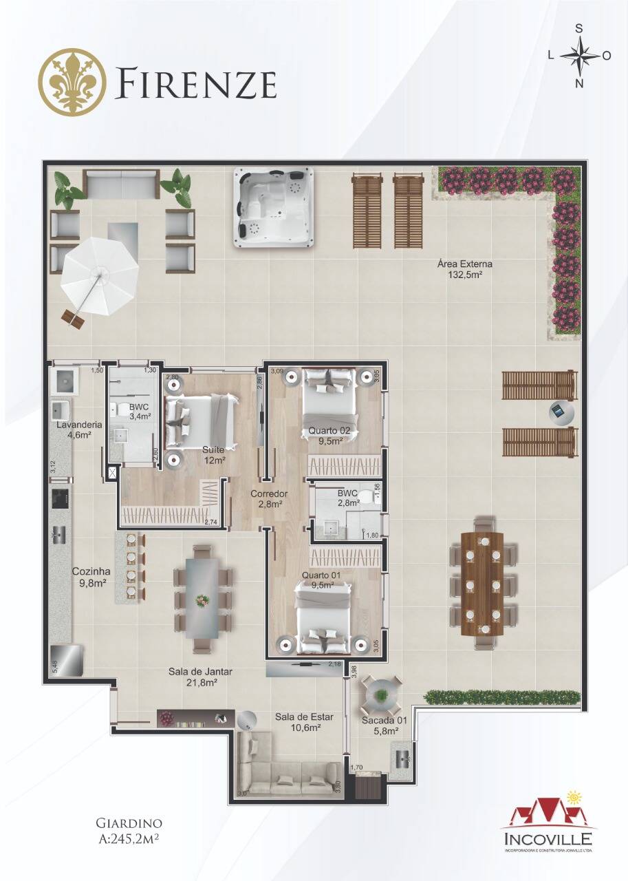 Apartamento à venda com 3 quartos, 212m² - Foto 4